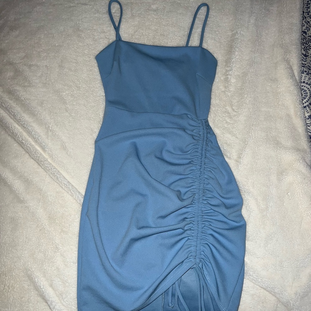 Light blue bodycon dress